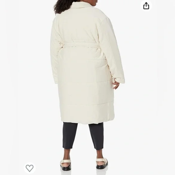Women's Cotton Padded Home Coat, Ivory, 3X. Amazon Essentials. Cozy & Chic - Picture 5 of 7